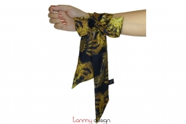 Skinny scarf-Yellow and black  6*130cm